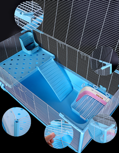 Jaula para Mascotas, Hámster, Villa Extra Grande <span class=keywords><strong>de</strong></span> 100 cm, Base <span class=keywords><strong>de</strong></span> Acrílico Transparente <span class=keywords><strong>de</strong></span> Un Metro, Decoración para Hámsteres Dorados y Cobayas Holandesas - Product Image 3