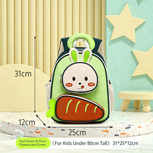 Sac à dos maternelle en forme de lapin mignon, cartable souple pour enfants, sac d'école pour élèves de maternelle, logo personnalisé OEM ODM disponible - Product Image 5