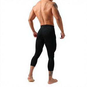 Nouveau Legging Capri Tendance pour Homme, Uni, à Taille Élastique Ajustable, Longueur Mollet, Séchage Rapide, pour l'Entraînement - Product Image 6