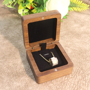 Black Walnut <b>Jewelry</b> Box Magnetic Switch Design <b>Jewelry</b> Box Pendant <b>jewelry</b> <b>Storage</b> Box - Product Image 2