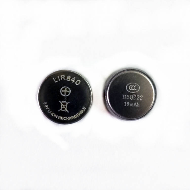 LIR840 18mAh Rechargeable Lithium-Ion Coin Cell Battery 3V-4.5V Lithium Button Battery Made in China