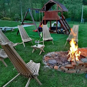 Camping Chair <b>Folding</b> Recliner Solid Wood Portable Outdoor Adult Use Shandong Made Yc 159 - Product Image 3