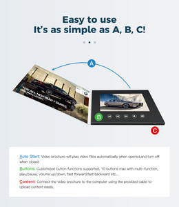 Bán buôn LCD món quà kỹ thuật số lời mời bưu phẩm Flyer Album kinh doanh 7 inch màn hình đám cưới thiệp chúc mừng của khách cuốn sách Video Brochure - Product Image 3