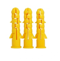 Chevilles murales en plastique plaqué zinc jaune, vis autoperceuses, kit d'ancrage pour cloisons sèches, vis Phillips pour plaques de plâtre, capacité 50 lb