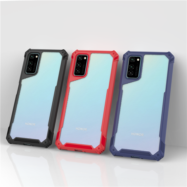 Drop Resistant Hybrid Shockproof Tpu Bumper Cover clear Hard Pc Back Cover for huawei Mate 20 30 Pro Honor V30 Protective case