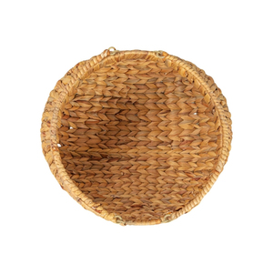 Juego de 2 jacintos de agua para el hogar, cesta de flores tejida a mano, marco de caña, diseño neutro duradero, almacenamiento trenzado elegante + 84976578835 - Product Image 2