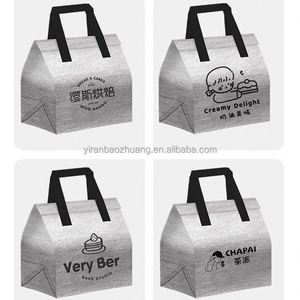 Sac isotherme non tissé personnalisé pour boissons, sac de livraison thermique en aluminium pour emballage alimentaire à emporter, vente en gros - Product Image 4