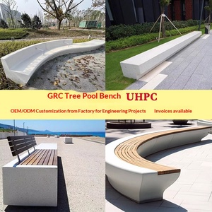 Siège de piscine GRC en terrazzo translucide, tabouret en pierre Teko, forme personnalisée, béton apparent UHPC Sinbad008 Guangdong - Product Image 3