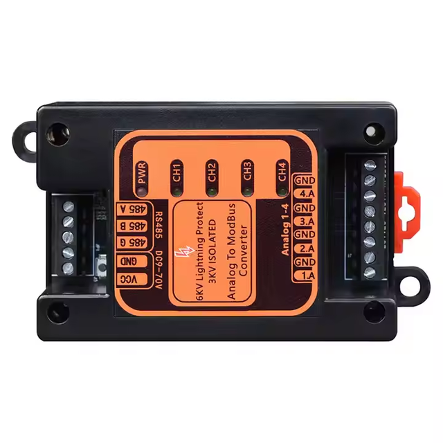 Mini Industrial 4 Channel 4-20mA Analog to RS485 Modbus RTU Converter