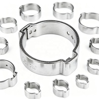 Collier de serrage en acier inoxydable à deux oreilles, force de sertissage uniforme, profil bas, pour raccordement de tuyaux en caoutchouc silicone, États-Unis Canada