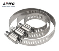 Collier de serrage américain en acier inoxydable de 1 pouce avec surface polie, mesure métrique, type Jubilee