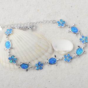 925 браслет из стерлингового серебра с опалом в виде черепахи, ювелирные изделия в гавайском стиле с родиевым покрытием для подарка или вечеринки - Product Image 6