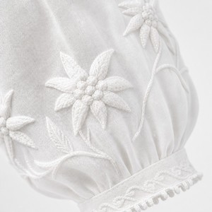 Abito Midi da Donna in Voile <span class=keywords><strong>di</strong></span> Cotone 160GSM con Collo Quadrato e Maniche a Sbuffo, Ricamo Svizzero Edelweiss, Stile Alpino Personalizzato - Product Image 2