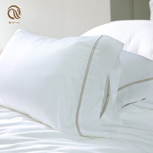 Qin Yue Bamboo Fiber <b>Bedding</b> <b>Set</b> 1.8m Four-Piece Solid Color European Style Breathable Eco-Friendly Cooling - Product Image 3