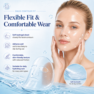 Masque facial en feuille de collagène <span class=keywords><strong>bio</strong></span> hydrogel coréen personnalisé, anti-âge, cosmétique, gel d'acide hyaluronique naturel, masque facial transparent de nuit - Product Image 4