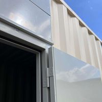 Porte de conteneur pré-assemblée en acier galvanisé ignifuge avec plaque d'égouttement extensible pour la modification de bureaux en conteneurs maritimes