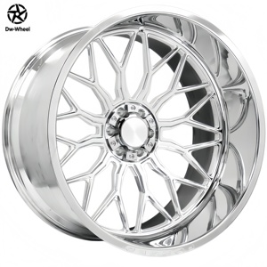 ล้อแม็กซ์อัลลอยด์แบบหลายก้านสีเงินขัดเงา Dw Forged ขนาด 20 22 24 26 นิ้ว สำหรับรถกระบะ ล้อแต่งแบบกำหนดเอง โรงงาน OEM ขายส่งจำนวนมาก - Product Image 1