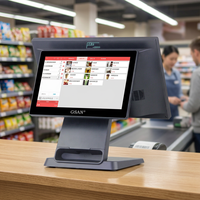 Caja Registradora Táctil Todo en Uno de Alto Rendimiento para Restaurantes, Sistema POS de Doble Pantalla para Supermercados