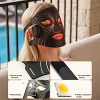 Masque facial laser infrarouge personnalisé en silicone de qualité alimentaire certifié 510K pour la thérapie photonique à domicile