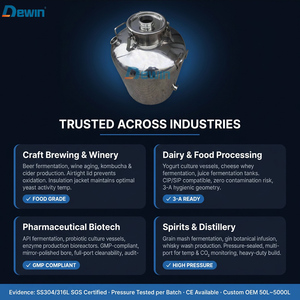 Tanque de Destilación de <span class=keywords><strong>Alcohol</strong></span> de Acero Inoxidable 304 de Grado Alimenticio Marca DEYI, con Tapa de Apertura Rápida, para Vino, Licores y Aceites Esenciales - Product Image 4