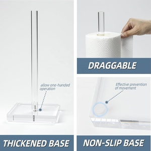 Transparent Acrylique Autoportant De Table Serviette En Papier Support De Support Comptoir Rouleau Tour De Papier Distributeur Cuisine Présentoir - Product Image 2