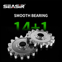 Seasir DHK 1000 7000 14+1BB Reel Spinning Murah Heavy Duty Reel Pancing Full Metal Reel Spinning Hitam/ OEM Umpan Palsu 16kg JP