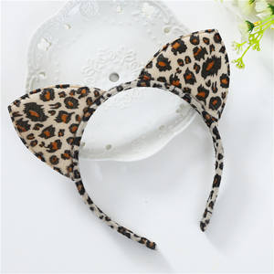 Diadema <span class=keywords><strong>de</strong></span> Orejas <span class=keywords><strong>de</strong></span> Gato <span class=keywords><strong>de</strong></span> Peluche con Estampado <span class=keywords><strong>de</strong></span> Leopardo para Fiestas y Eventos - Product Image 4