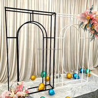 Usine Vente Chaude De Fond De Mariage Arches Noir Carré Arc Fleur Ballon Présentoir De Noce Décoration Fournitures