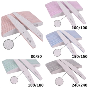 Profesyonel japon beyaz Zebra 80 100 120 150 180 240 320 çift taraflı özel baskılı Logo setleri mini tırnak törpüsü logo ile - Product Image 5