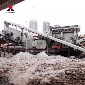 Trituradora de impacto móvil de trituradora de roca media de 250 toneladas por hora para piedra de Río
