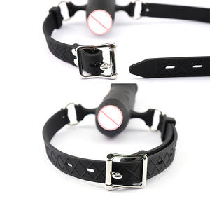 <span class=keywords><strong>Dildo</strong></span> Mund knebel Ball Fetisch Bondage Silikon SM Sexspielzeug für Paar Frauen - Product Image 3