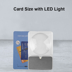 BIJIA Portable Card Magnifier with LED Illumination <strong>Aspherical</strong> <strong>Lens</strong> Pocket Reading Magnifying Glass - Product Image 3