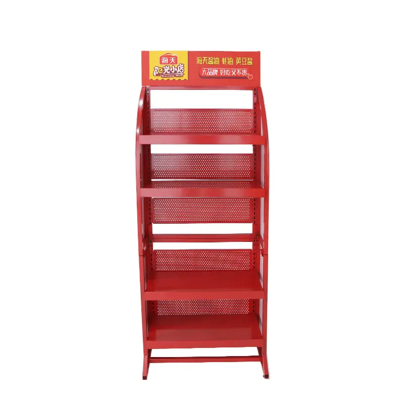 Snack Display Racks Custom Multi Style Store Biscuit Candy Beverage Metal Wire Display Rack Snacks Potato Chips Display Stand