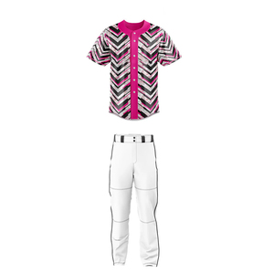 Uniforme de Béisbol Deportivo Personalizado de Alta Calidad, Transpirable, Estampado, 100% Poliéster, Cuello en V, Diseño Personalizado - Product Image 1