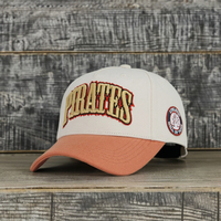 Gorra Deportiva Unisex de Dos Tonos con Letra Bordada en 3D, Estilo Americano, Visera Curva, Cierre a Presión, 100% Sarga, Deportiva