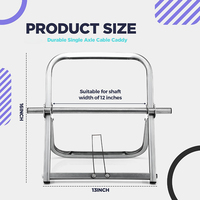 Support de bobine de câble industriel JH-Mech, robuste et durable, capacité de 100 lb, pliable, 13 x 16 pouces, chariot à câbles en acier portable