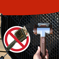 Brosse de nettoyage de barbecue rotative sans poils SEB, sans fil/rechargeable, en acier inoxydable 304, pour nettoyage intensif des grilles extérieures