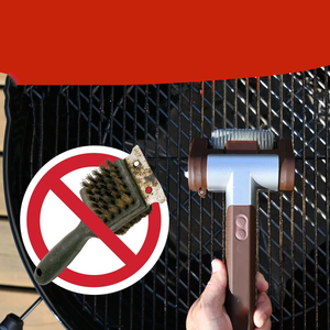 Brosse de nettoyage de barbecue rotative sans poils <span class=keywords><strong>SEB</strong></span>, sans fil/rechargeable, en acier inoxydable 304, pour nettoyage intensif des grilles extérieures - Product Image 2