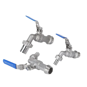 TMOK OEM personalizado 1/2 "1 \" pulgadas 304 Acero inoxidable CF8M válvula de salida de <span class=keywords><strong>bola</strong></span> moderno grifo de drenaje Bibcock grifo de agua lavadoras - Product Image 1