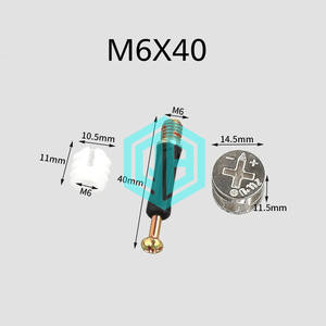 M6 Ensemble <span class=keywords><strong>de</strong></span> boulons et écrous pour meubles Ensemble <span class=keywords><strong>de</strong></span> fixateurs <span class=keywords><strong>de</strong></span> liens <span class=keywords><strong>de</strong></span> bureau pour cabine à vêtements Vis trois en un Écrou pour le travail du bois Longueur 32 35 40mm - Product Image 4