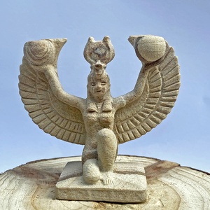 Diosa Egipcia Antigua <span class=keywords><strong>ISIS</strong></span> Tallada en Piedra Arenisca Natural de Alta Calidad para Decoración - Product Image 1