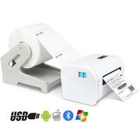 KEFAR-Étiqueteuse thermique de bureau USB à dents bleues, imprimante d'étiquettes d'expédition thermique directe de 4x6 pouces, impresora de etiquetas