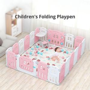 Parc de <span class=keywords><strong>jeu</strong></span> pliable moderne en plastique HDPE pour bébé, couleur personnalisée, enclos de <span class=keywords><strong>jeu</strong></span> intérieur pour enfants avec porte et base de fixation stable pour la maison - Product Image 2