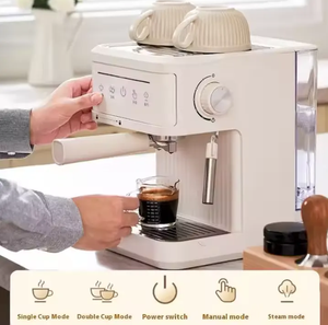 850W Acero inoxidable goteo profesional Espresso Latte Cappuccino máquina de café semiautomática <span class=keywords><strong>Grindr</strong></span> palanca fabricante 19 bares - Product Image 5