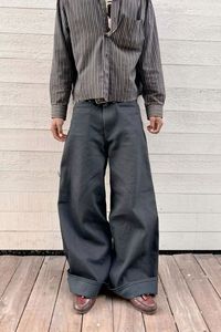 <span class=keywords><strong>Jeans</strong></span> da Uomo in Denim Nero Indaco di Alta Qualità 14-16 OZ, Pantaloni Personalizzati in Denim Grezzo Selvedge - Product Image 4