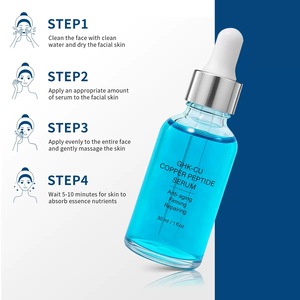 Siero Viso al Peptidi di Rame GHK-Cu a Marchio Privato OEM ODM, Essenza <span class=keywords><strong>Anti</strong></span>-Età per Riparazione della Pelle e Illuminante - Product Image 2
