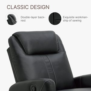 <span class=keywords><strong>Sillón</strong></span> Reclinable Ergonómico Individual para Cine en Casa con Elevación Eléctrica y <span class=keywords><strong>Motor</strong></span> Silencioso, Diseño Moderno con Portavasos, Silla de Cine de Cuero - Product Image 4