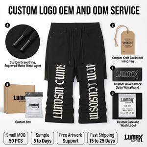 <span class=keywords><strong>Pantaloni</strong></span> della <span class=keywords><strong>tuta</strong></span> da uomo <span class=keywords><strong>in</strong></span> cotone pesante personalizzati, a doppia vita, lavaggio acido, modello stacked, oversize a gamba larga - Product Image 6