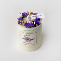 Bougie en cire de soja aromathérapie personnalisée faite à la main belle fleur sèche parfumée pour des occasions comme Thanksgiving et la fête des mères