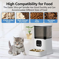 Distributeur de nourriture intelligent pour animaux de compagnie 5L 5G WiFi avec caméra HD, réservoir transparent, double alimentation, contrôle par application, bol en acier inoxydable pour chiens et chats